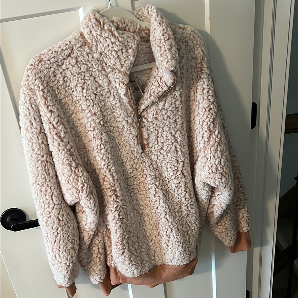 Cozy Pink Sherpa Jacket
